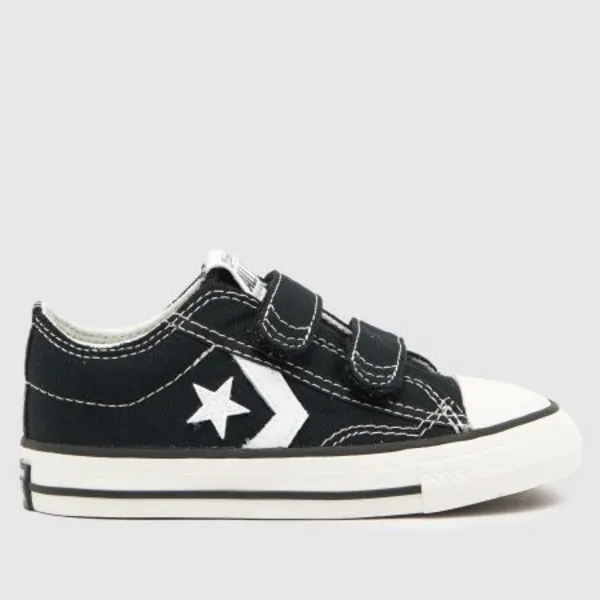 Converse Black & white star player 76 v Boys Toddler trainers Black/White UK 9 (EU 25)