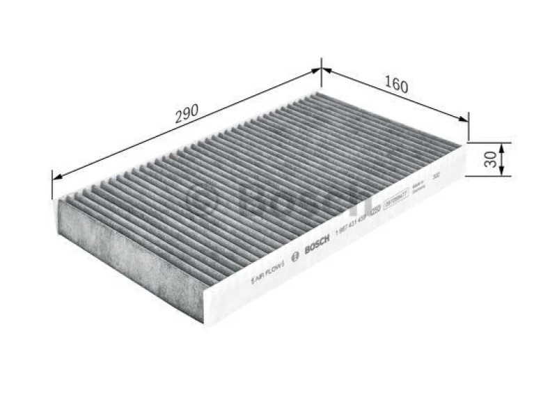 Image of Bosch 1 987 431 459 Pollen filter Activated Carbon Filter Filter,interior air (424)