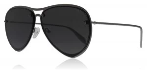 Image of Alexander McQueen AM0102S Sunglasses Ruthenium 001 63mm