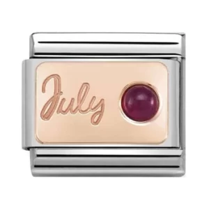 image of Nomination CLASSIC Rose Gold July Ruby Charm 430508/07