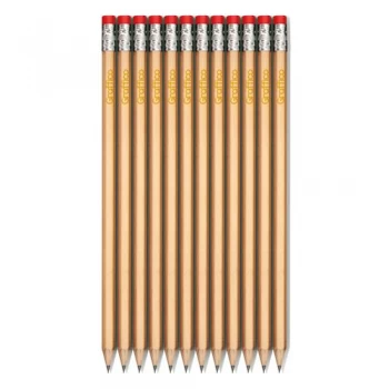 image of Graffico Eraser Tip Pencil HB Pack of 12 EN05984