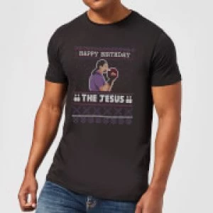Image of The Big Lebowski Happy Birthday The Jesus Mens T-Shirt - Black - M