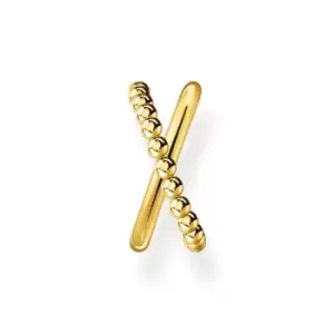 THOMAS SABO Gold Plated Criss Cross Dots Ear Cuff