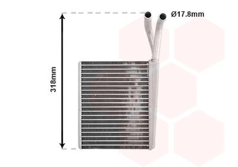 Image of VAN WEZEL Heater matrix VAN WEZEL 30006372