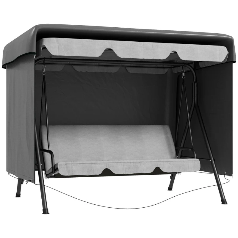 Image of Outsunny Patio Swing Chair Cover Garden Furniture Protector 215x155x150cm Grey 84B-265V00CG