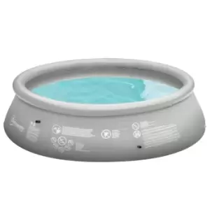 Image of Outsunny 274cm x 76cm Inflatable Family-Sized Swimming Pool - Grey