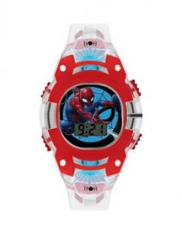 image of Disney Spiderman Digital Dial Light Up Strap Kids Watch