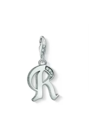 Ladies Thomas Sabo Sterling Silver Charm Club Letter R Charm 1598-643-21