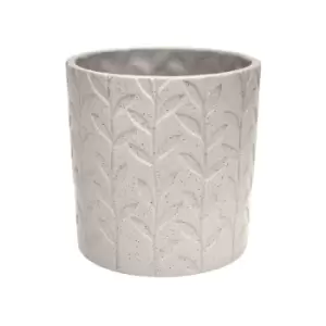 Image of Ivyline Fairford Stone Speckle Leaf Planter H25cm D24cm