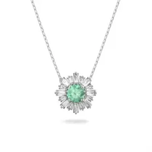 image of Sunshine pendant, Green, Rhodium Plated 5642963