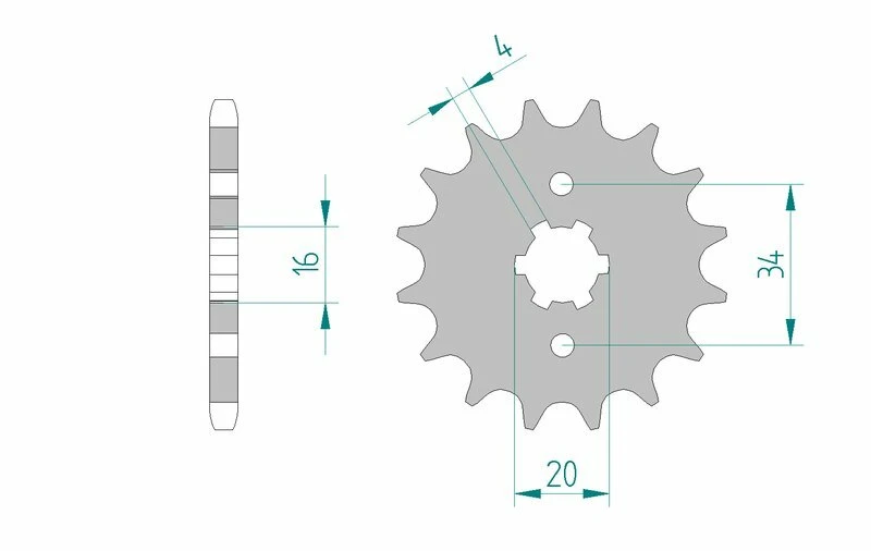 Image of AFAM Steel Standard Front Sprocket 21200 - 428