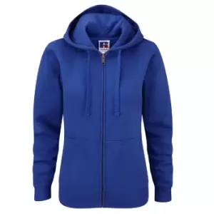 image of Russell Ladies Premium Authentic Zipped Hoodie (3-Layer Fabric) (M) (Bright Royal)