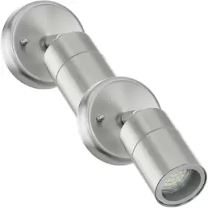 Image of 2 PACK IP44 Outdoor Wall Light Stainless Steel 5W GU10 Adjustable Porch Lamp