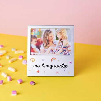 Image of 5" x 3.5" Cheerful Aluminium Photo Frame - Me & My Auntie