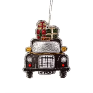 image of London Taxi Zari Embroidery Decoration