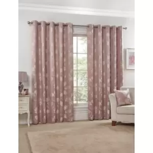 Image of Blossom Lined Eyelet Jacquard 46" Curtains