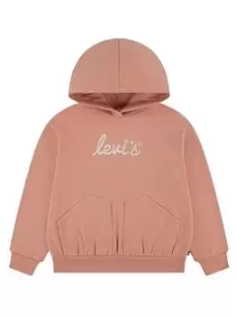 Levis Girls Poster Logo Hoodie - Terra Cotta, Orange, Size Age: 8 Years, Women