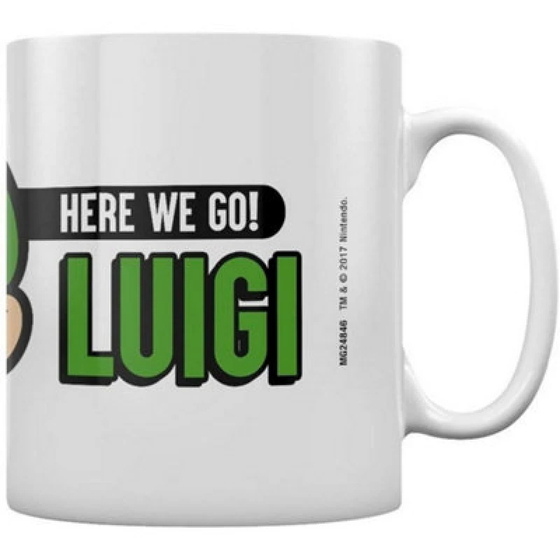 Image of Super Mario Here We Go Luigi Mug White unisex