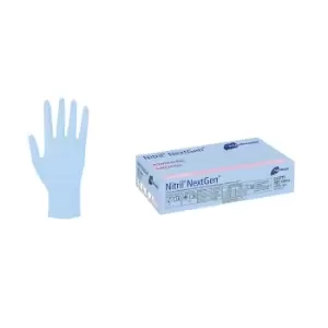 image of Meditrade nitrile disposable gloves, 1000 pcs, food grade, blue, size XL