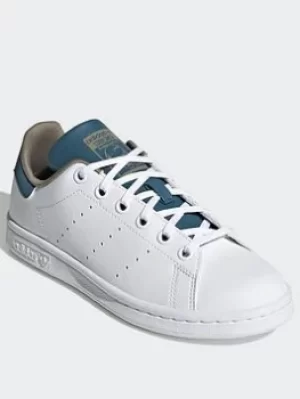 Image of adidas Originals Stan Smith Shoes, White/Purple, Size 3.5