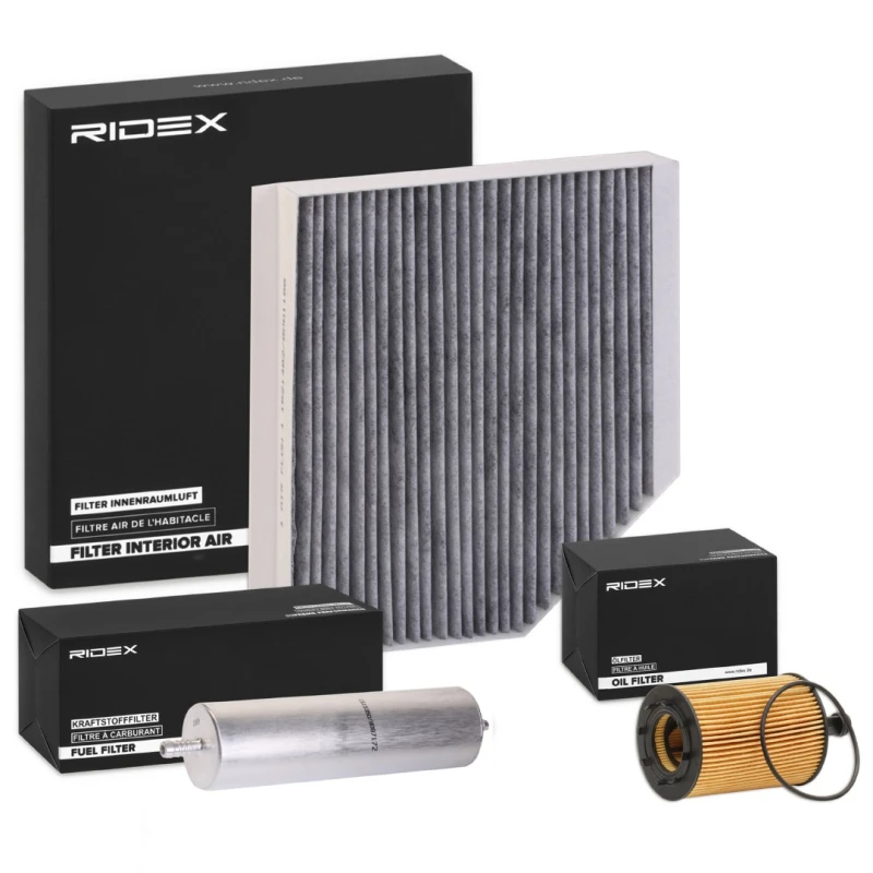 Image of RIDEX 4055F34698 Filter Set with gaskets/seals Filter Set (4055)
