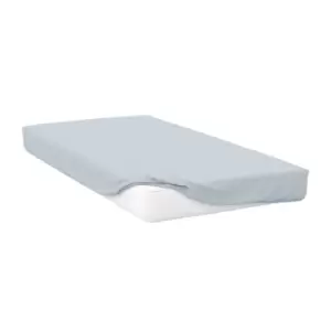 Image of Belledorm 400 Thread Count Egyptian Cotton Fitted Sheet (Kingsize) (Duck Egg Blue)