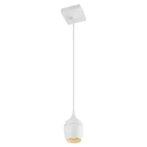 image of Preston Modern Pendant Light Bathroom - Ø10cm - 1xGU10 - IP44 - White