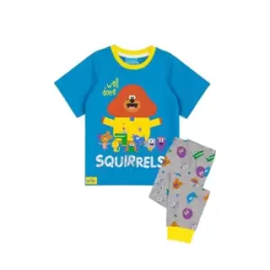 Hey Duggee Boys Well Done Squirrels Character Long Pyjama Set (3-4 Years) (Blue/Grey)