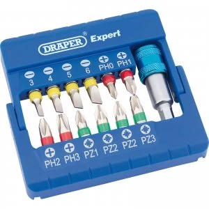 image of Draper 13 Piece Coloured Screwdriver Bit Set