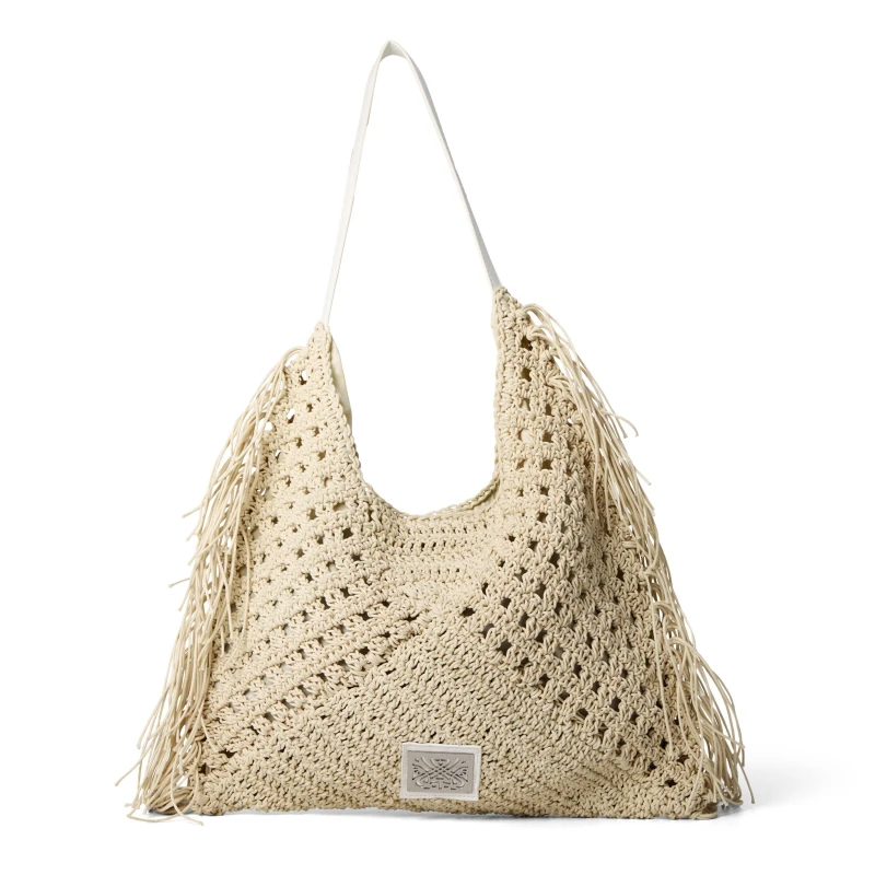 Image of Biba Womens Fringe Shoulder Bag ivory female One Size