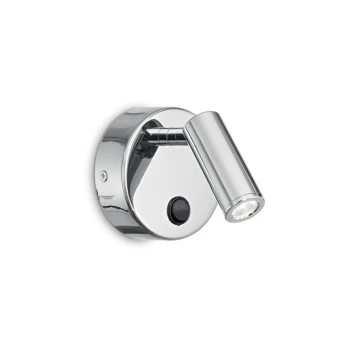 Image of Ideal Lux PAGE - Integrated LED Indoor Reading Wall Lamp 1 Light Chrome 3000K