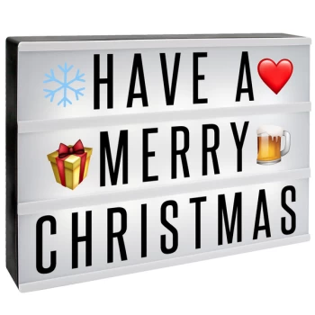 Image of A4 Lightbox with 205 Letters & Emoji Pukkr