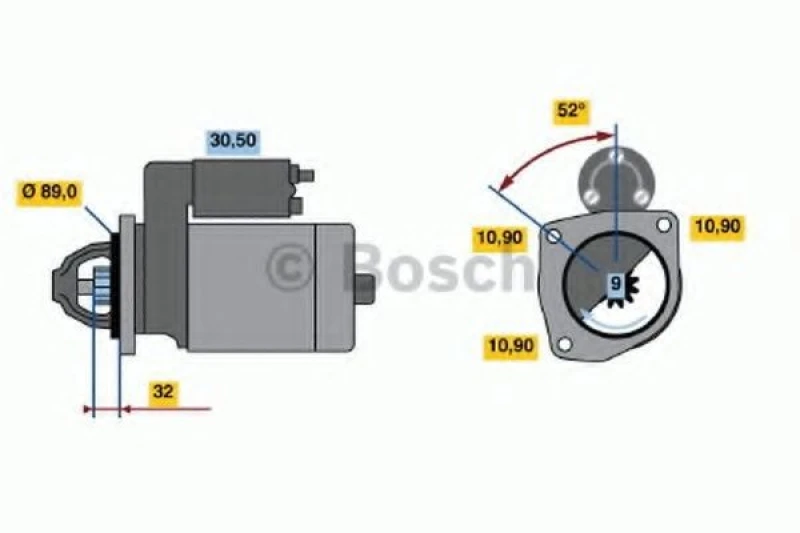 Image of Starter motor Bosch 0 986 016 550