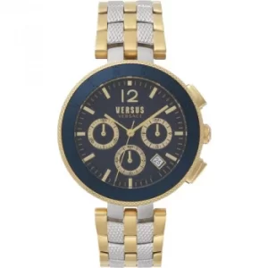 Image of Gents Versus Logo Blue Dial Bracelet Watch