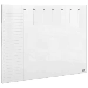 image of Nobo A4 Transparent Acrylic Weekly Planner Whiteboard, clear