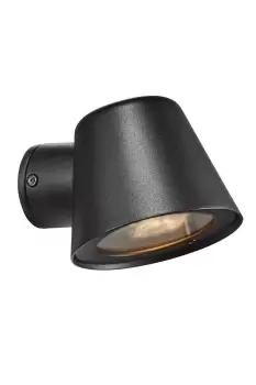 Image of Aleria Outdoor Down Wall Lamp Black GU10 IP44