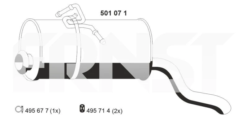 Image of Rear silencer ERNST 501071