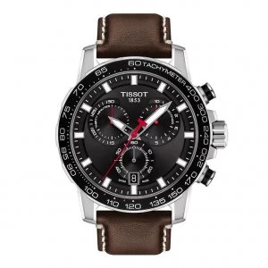 Tissot SuperSport Chrono Mens Brown Leather Strap Watch