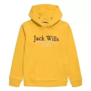 image of Jack Wills Kids Script Hooded Hoodie - Yellow