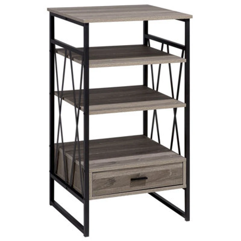 Image of Beliani 3 Tier Shelving Unit Keene 101cm Taupe