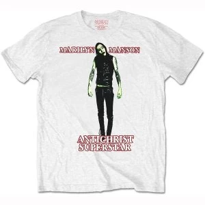 image of Marilyn Manson - Antichrist Unisex X-Large T-Shirt - White