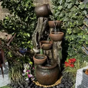 Image of Tranquility Water Features - 6 Flowing Bowls Mains Powered Water Feature