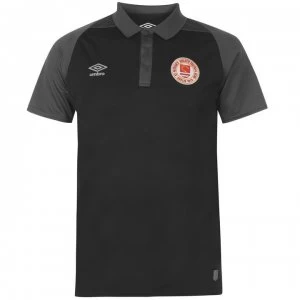 image of Umbro St Patricks Polo Shirt Mens - Black/Carbon/BM