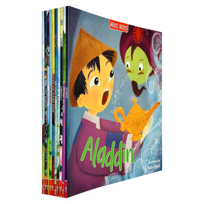 Image of Fairy Tales Little Adventure 10 Books Collection Set(Aladdin, Beauty and the Beast, Cinderella) Miles Kelly Books