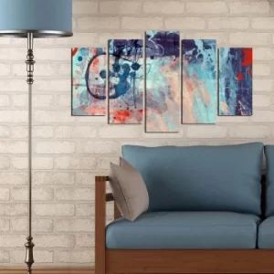 Image of 5ABSMDF-28 Multicolor Decorative MDF Painting (5 Pieces)