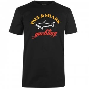 Image of Paul And Shark Logo T Shirt - Black 011