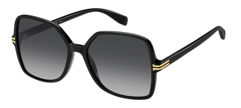 Image of Marc Jacobs Square Shiny Black Dark Grey Gradient MJ 1105/S Black female