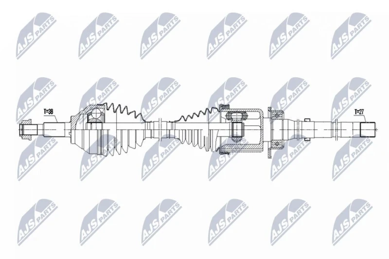 Image of NTY NPW-FR-204 Drive shaft Front Axle Right Drive Shaft (13)
