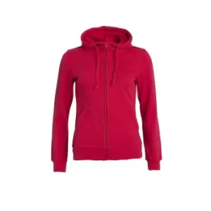 Image of Clique Womens/Ladies Plain Full Zip Hoodie (XS) (Red)