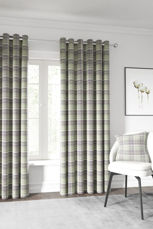 Image of Helena Springfield Helena Springfield 'Harriet' Woven Lined Curtains in Grape Size: 228cm width x 183cm drop Grape 228cm width x 183cm drop Unisex 5